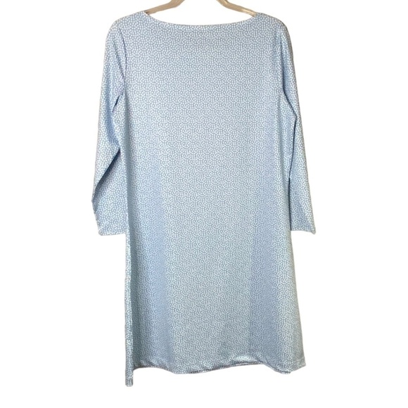 VINYARD VINES Poly Spandex Jersey Knit Pop Over 3/4 Sleeve Crew Neck Mini Dress - Picture 4 of 8